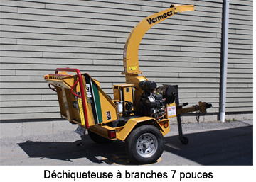 Déchiqueteuse à branches 7 pouces